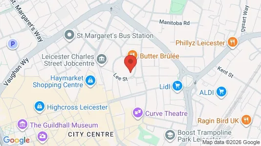 Apartments for rent i Leicester - Leicestershire - kort over placeringen