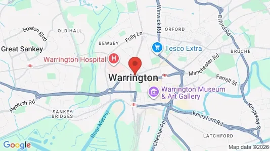 Apartments for rent i Warrington - Cheshire - kort over placeringen