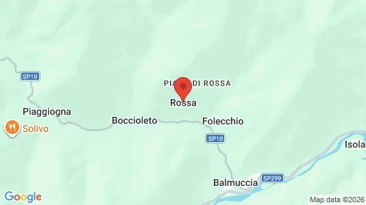 Apartments for rent i Rossa - kort over placeringen