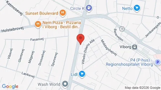 Apartments for rent i Viborg - kort over placeringen