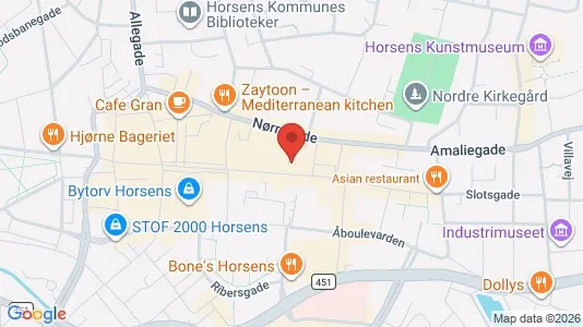 Apartments for rent i Horsens - kort over placeringen