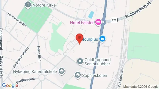 Apartments for rent i Nykøbing Falster - kort over placeringen