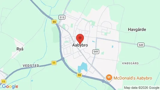 Houses for rent i Aabybro - kort over placeringen
