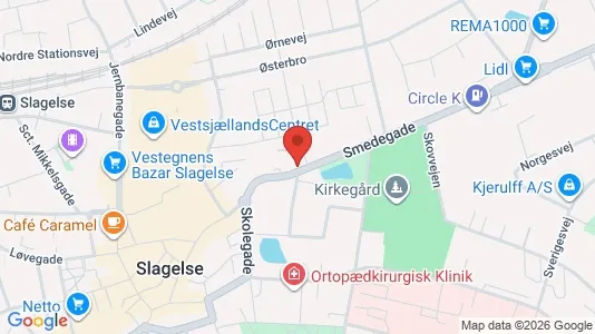 Apartments for rent i Slagelse - kort over placeringen