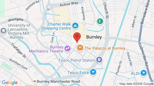 Apartments for rent i Burnley - Lancashire - kort over placeringen
