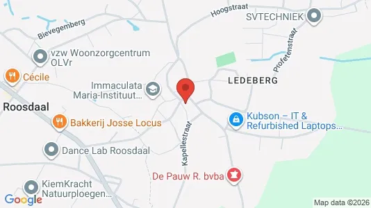 Apartments for rent i Roosdaal - kort over placeringen
