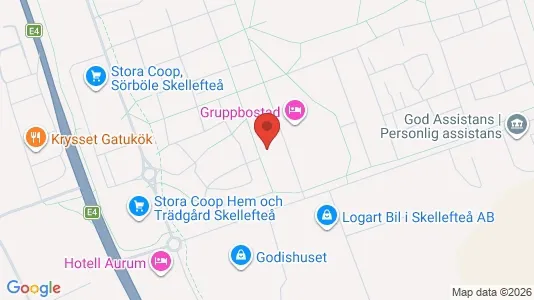 Apartments for rent i Skellefteå - kort over placeringen