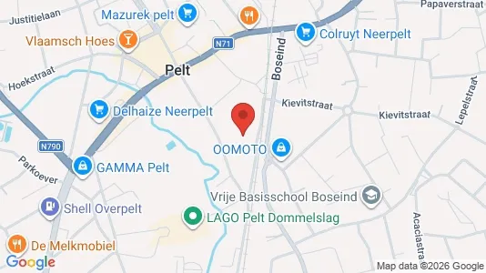 Apartments for rent i Pelt - kort over placeringen