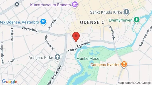 Apartments for rent i Odense C - kort over placeringen
