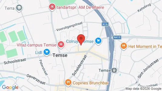 Apartments for rent i Temse - kort over placeringen