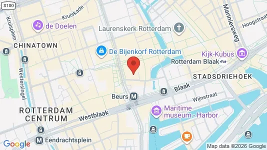 Apartments for rent i Rotterdam Centrum - kort over placeringen