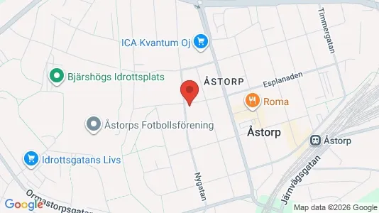 Apartments for rent i Åstorp - kort over placeringen