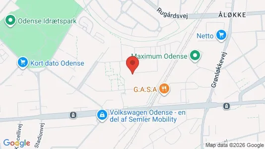 Apartments for rent i Odense V - kort over placeringen