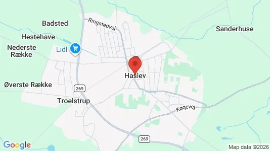 Apartments for rent i Haslev - kort over placeringen