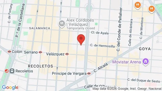 Apartments for rent i Madrid Salamanca - kort over placeringen