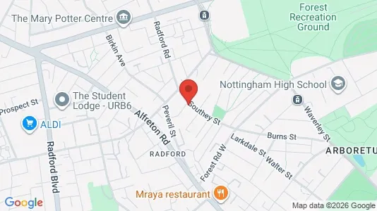 Apartments for rent i Nottingham - Nottinghamshire - kort over placeringen