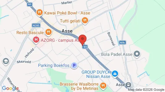 Apartments for rent i Asse - kort over placeringen