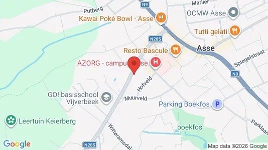 Apartments for rent i Asse - kort over placeringen