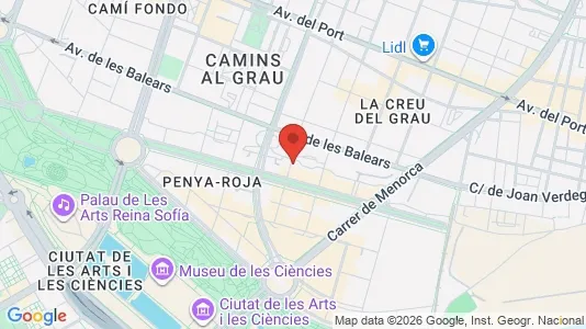 Apartments for rent i Valencia Camins al Grau - kort over placeringen