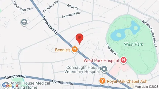 Apartments for rent i Wolverhampton - West Midlands - kort over placeringen