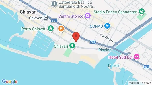 Apartments for rent i Chiavari - kort over placeringen