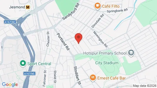 Apartments for rent i Newcastle upon Tyne - Tyne and Wear - kort over placeringen