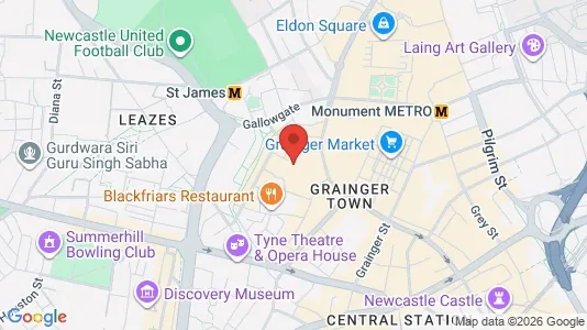 Apartments for rent i Newcastle upon Tyne - Tyne and Wear - kort over placeringen