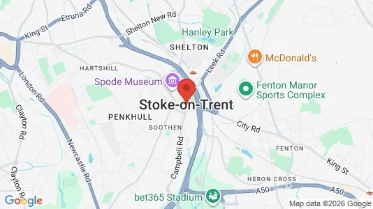 Apartments for rent i Stoke-on-Trent - Staffordshire - kort over placeringen