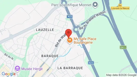Apartments for rent i Ottignies-Louvain-la-Neuve - kort over placeringen