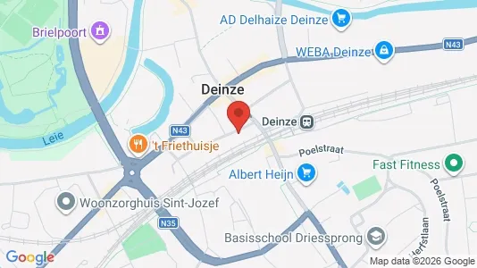 Apartments for rent i Deinze - kort over placeringen