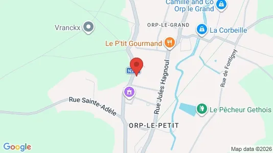 Apartments for rent i Orp-Jauche - kort over placeringen