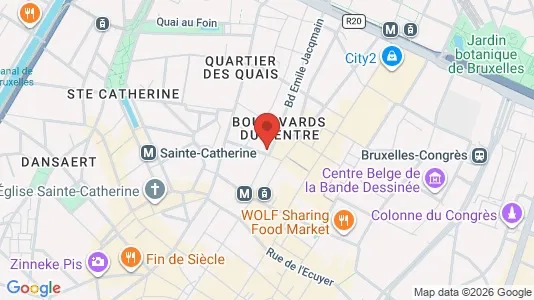 Apartments for rent i Stad Brussel - kort over placeringen
