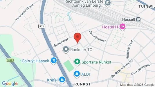 Apartments for rent i Hasselt - kort over placeringen