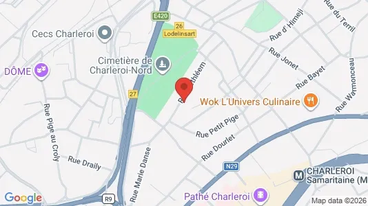 Apartments for rent i Charleroi - kort over placeringen