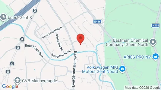 Apartments for rent i Gent Wondelgem - kort over placeringen