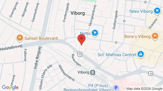 Apartments for rent i Viborg - kort over placeringen