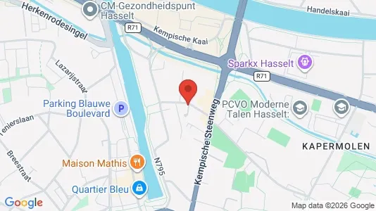 Apartments for rent i Hasselt - kort over placeringen