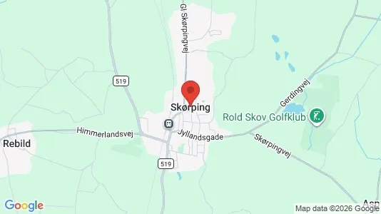 Apartments for rent i Skørping - kort over placeringen