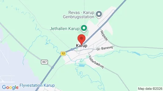 Houses for rent i Karup J - kort over placeringen