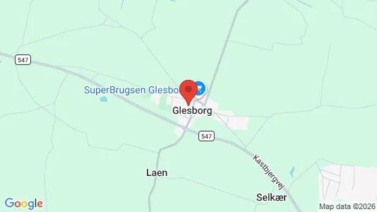 Houses for rent i Glesborg - kort over placeringen