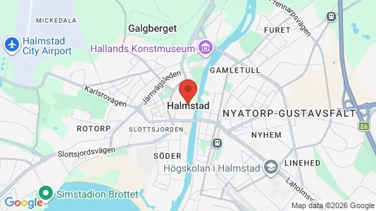 Houses for rent i Halmstad - kort over placeringen