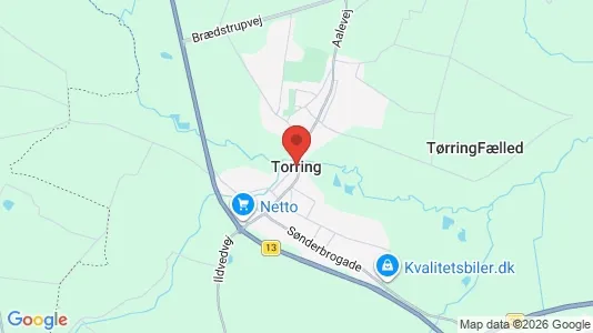 Apartments for rent i Tørring - kort over placeringen