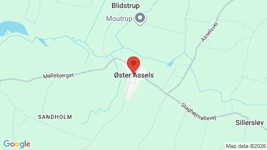 Apartments for rent i Øster Assels - kort over placeringen