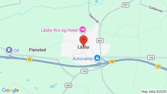 Apartments for rent i Låsby - kort over placeringen