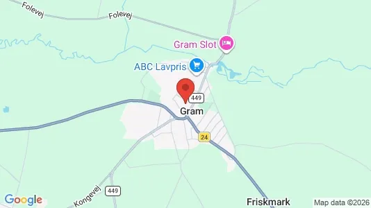 Apartments for rent i Gram - kort over placeringen