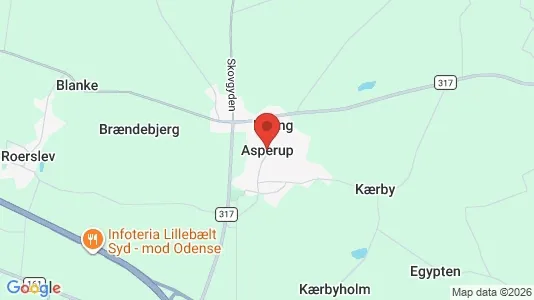 Apartments for rent i Asperup - kort over placeringen