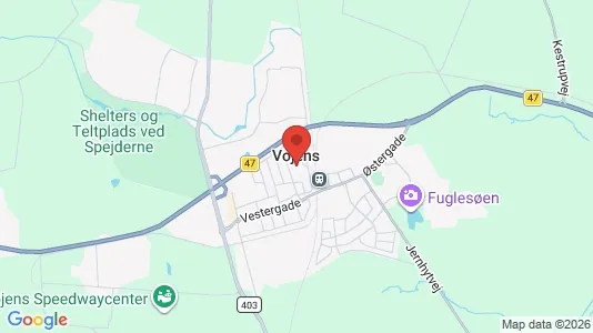 Apartments for rent i Vojens - kort over placeringen