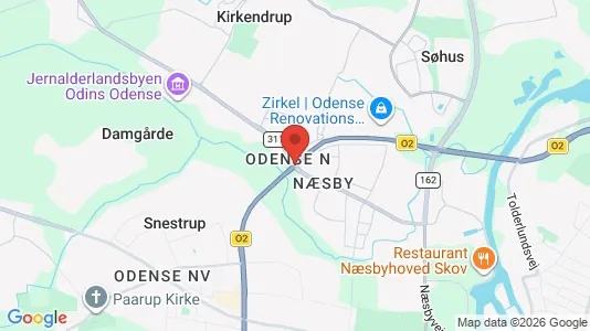 Apartments for rent i Odense N - kort over placeringen