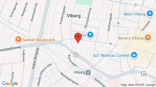 Apartments for rent i Viborg - kort over placeringen