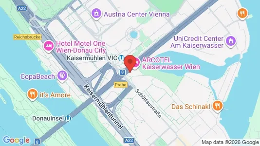 Apartments for rent i Vienna Donaustadt - kort over placeringen
